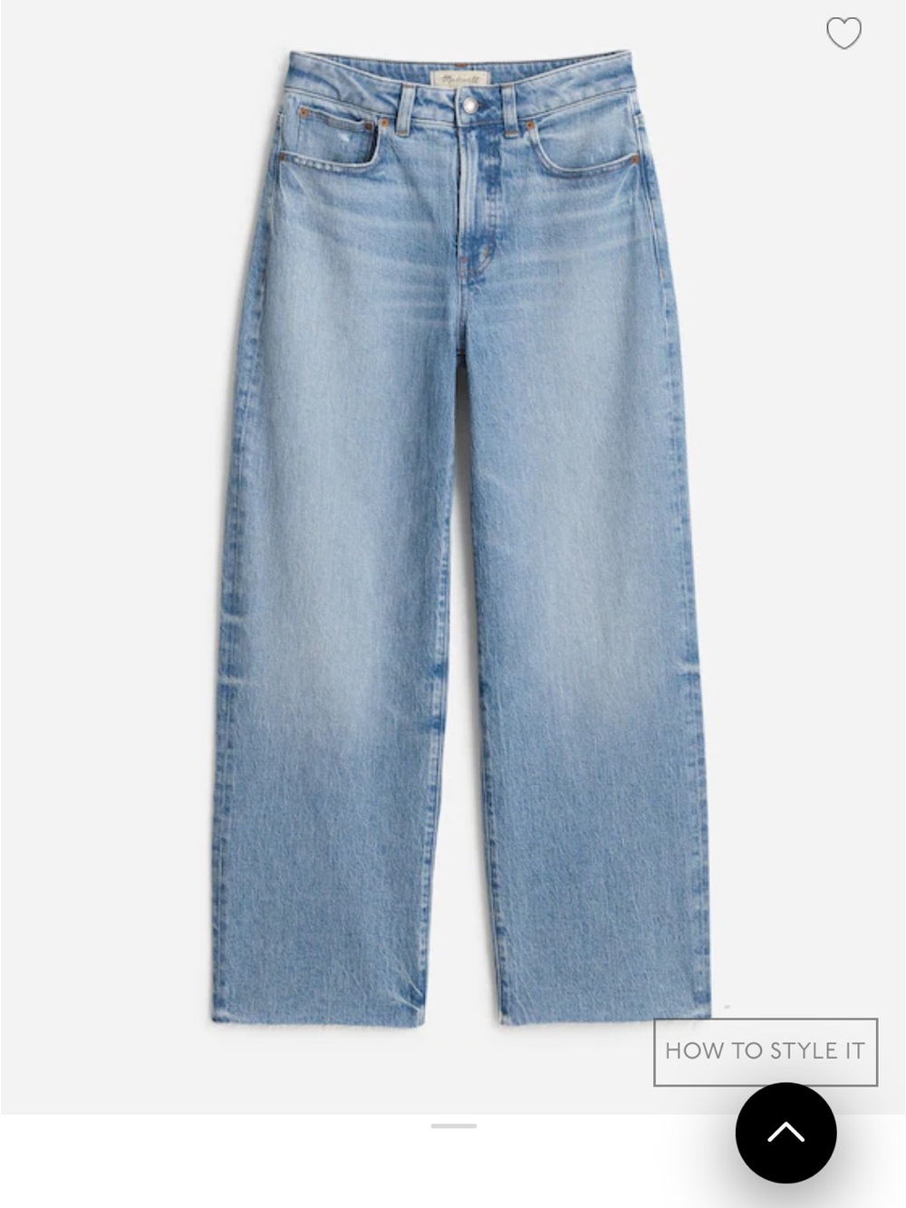 Madewell The Curvy Perfect Vintage Wide-Leg Crop Jean